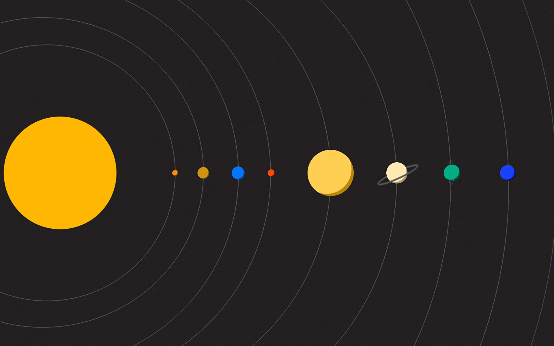 Орбиты планет солнечной системы без планет