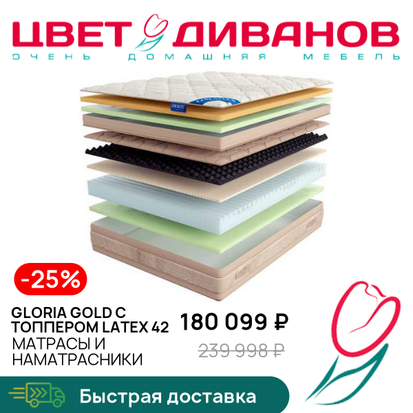 Матрас Gloria Gold с топпером Latex 42, Gloria Gold с топпером Latex 42 140 x 200
Матрас Gloria Gold с топпером Latex 42, Gloria Gold с топпером Latex 42 140 x 200