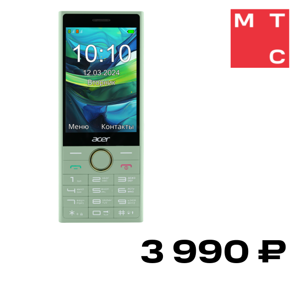 Мобильный телефон Acer, Twist TW35 Зеленый
Мобильный телефон Acer, Twist TW35 Зеленый