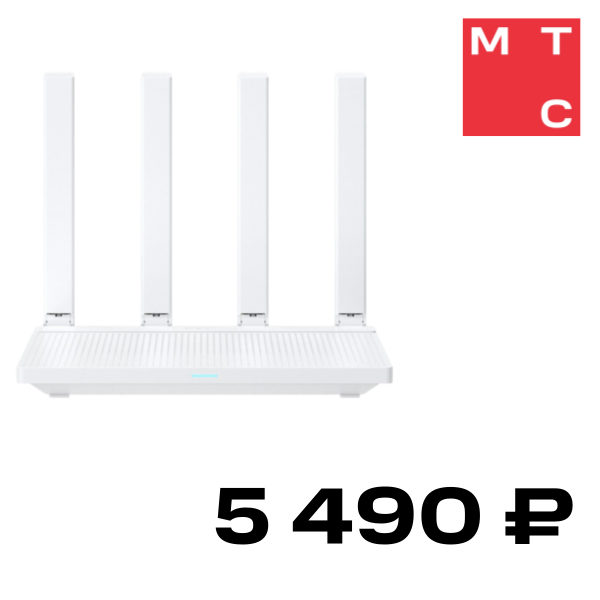 Роутер Xiaomi, Router AX3000T RU Белый
Роутер Xiaomi, Router AX3000T RU Белый