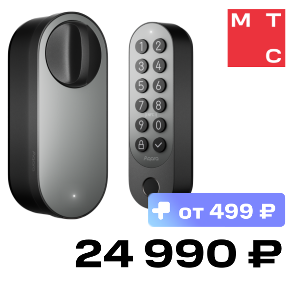 Умный дверной замок Aqara, Smart Lock U200 Kit Черный
Умный дверной замок Aqara, Smart Lock U200 Kit Черный