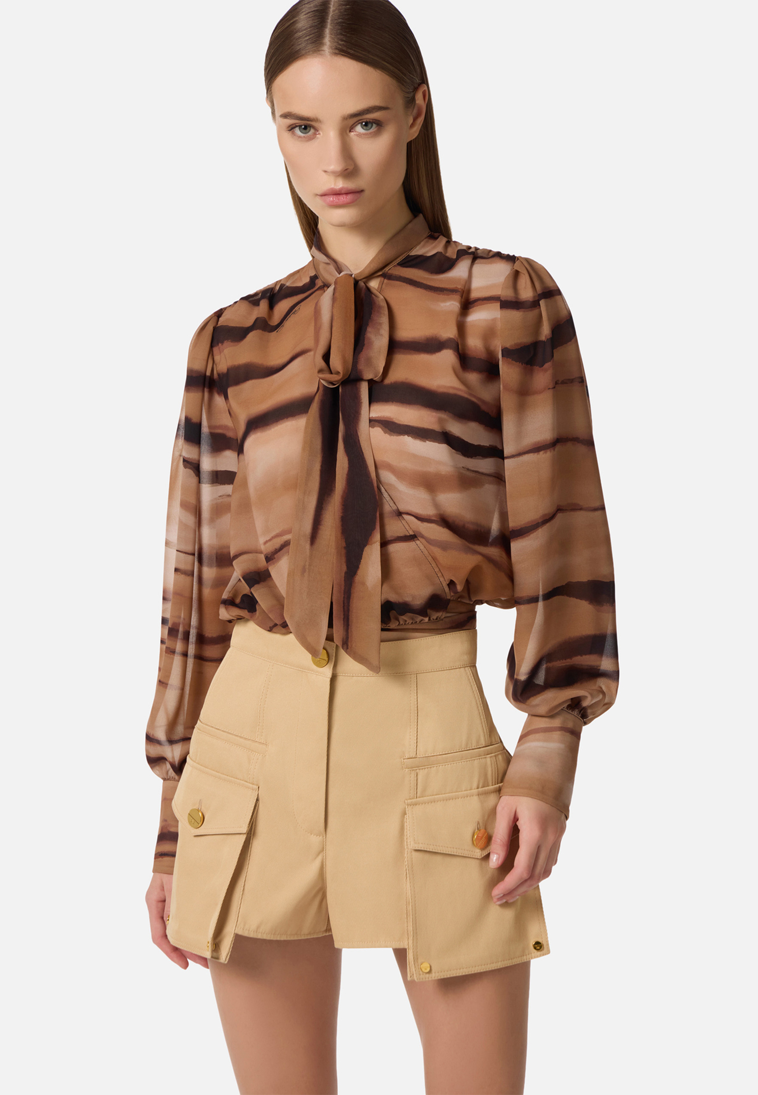 Блуза ELISABETTA FRANCHI, Коричневый, Коричневый
Блуза ELISABETTA FRANCHI, Коричневый, Коричневый