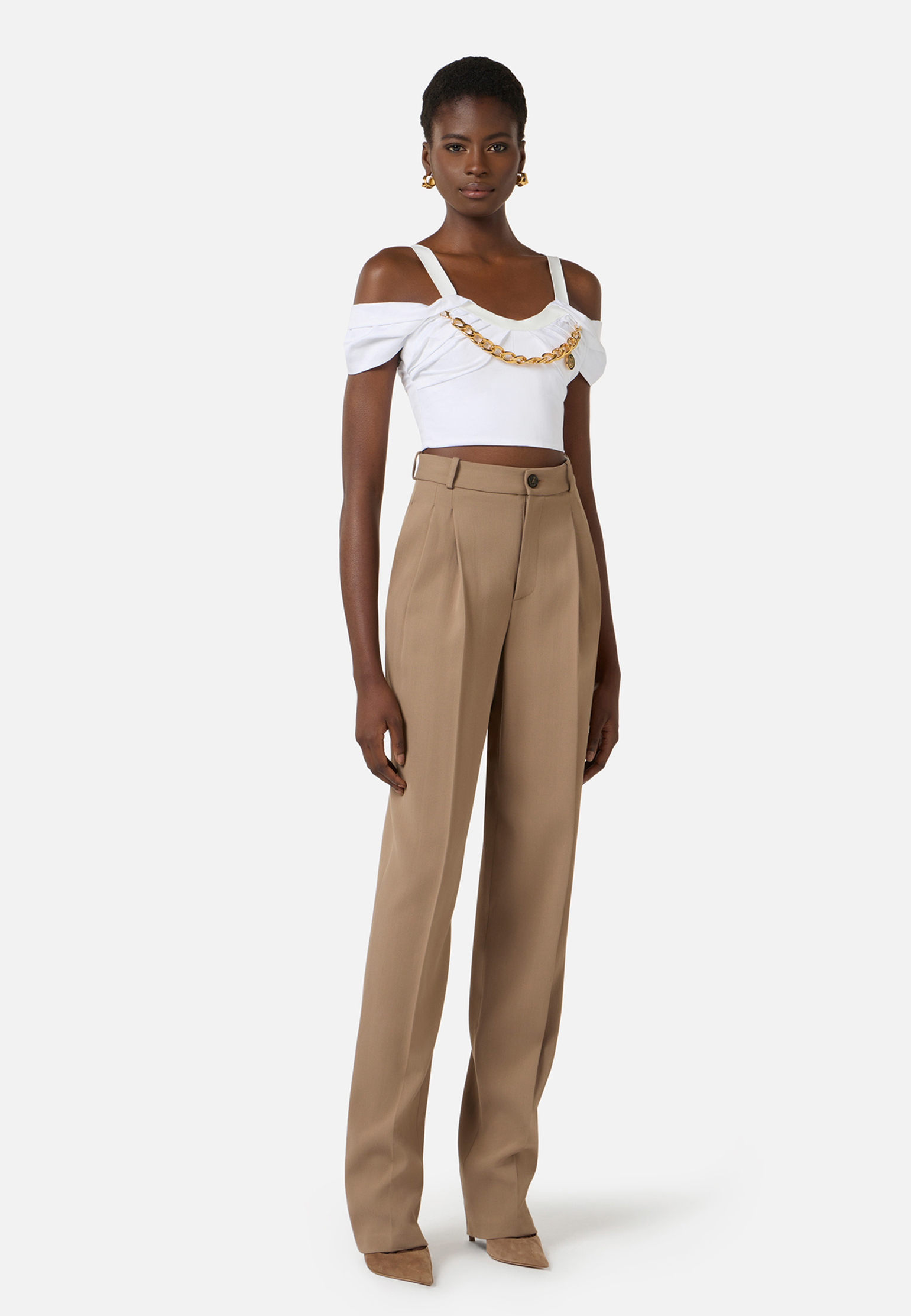 Брюки ELISABETTA FRANCHI, Бежевый, Бежевый
Брюки ELISABETTA FRANCHI, Бежевый, Бежевый