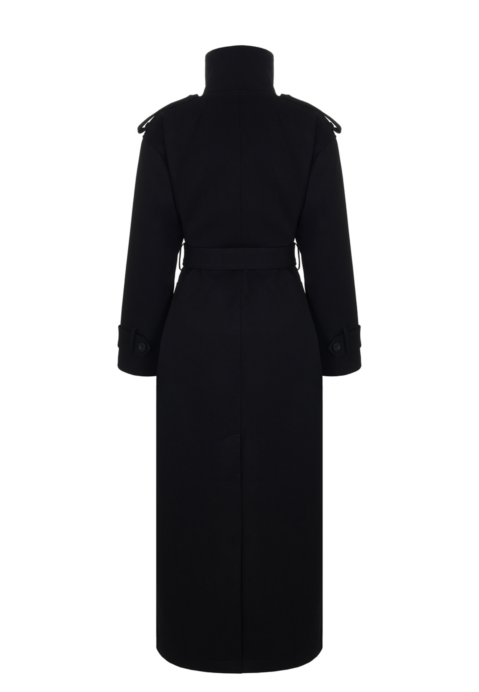 Пальто- тренч длинное THE REAL BASE, Черный, Черный 
Пальто- тренч длинное THE REAL BASE, Черный, Черный