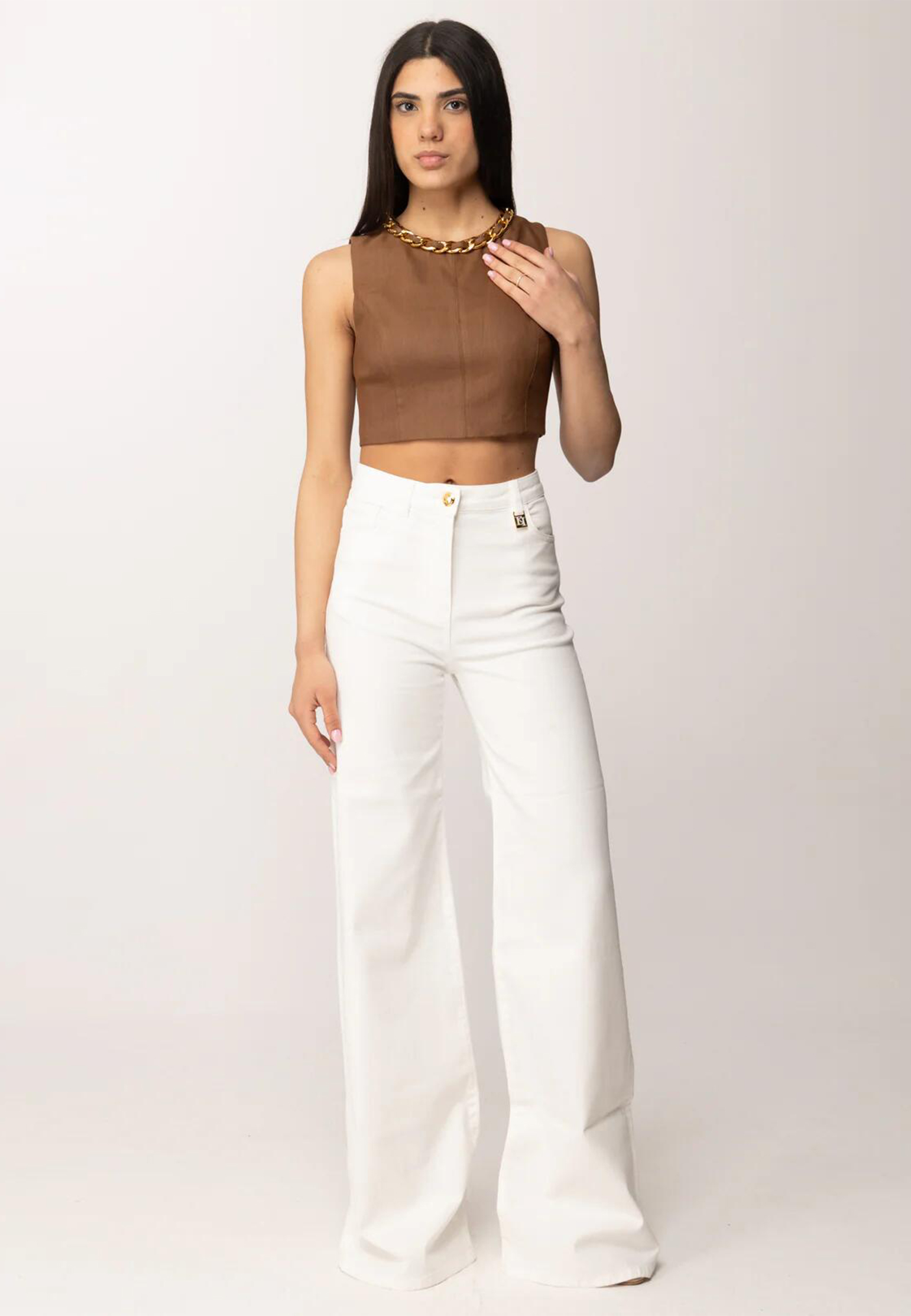 Топ ELISABETTA FRANCHI, Коричневый, Коричневый
Топ ELISABETTA FRANCHI, Коричневый, Коричневый