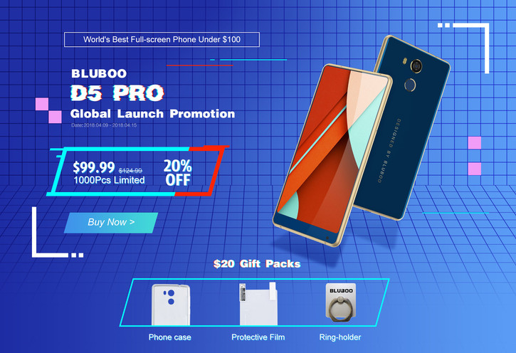   Bluboo D5 Pro:  Xiaomi Mi Mix 2  $99,99
