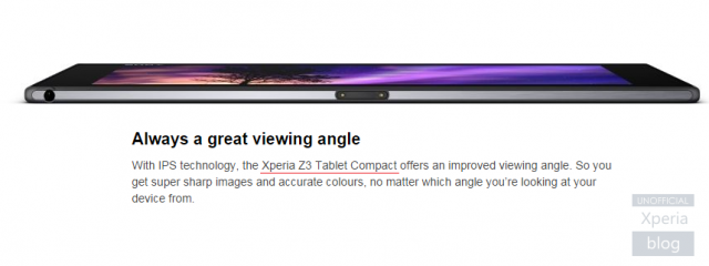 Sony Xperia Z3 Tablet Compact    