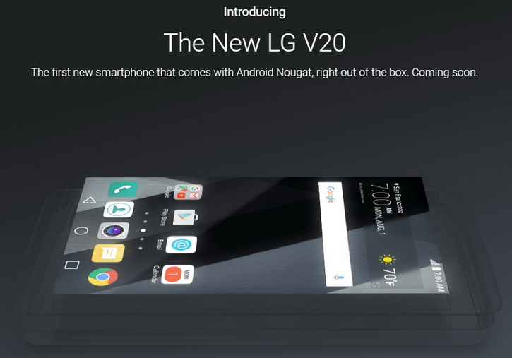 : LG V20     Android Nougat  
