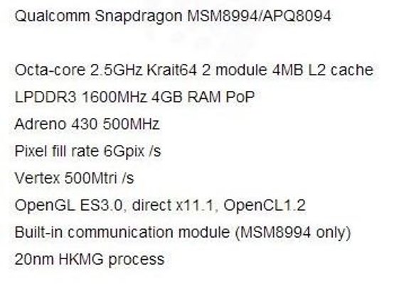 : Snapdragon MSM8994  8-   Qualcomm