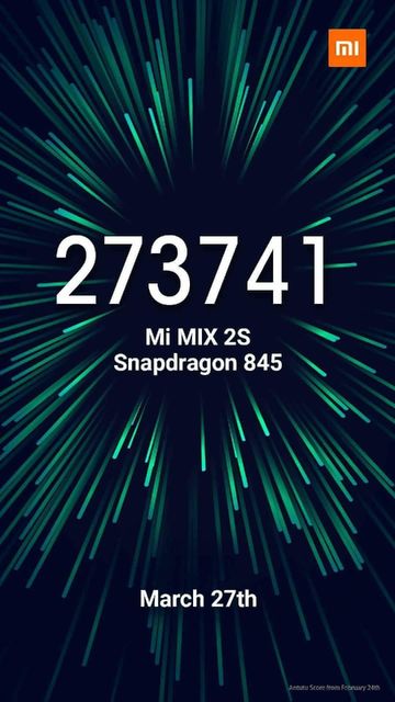 :   Xiaomi Mi Mix 2S  Snapdragon 845
