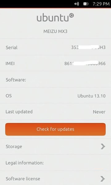   Meizu MX3  Ubuntu Touch