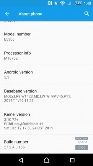 Sony Xperia C4    Android 5.1 Lollipop
