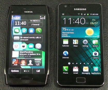 Samsung Galaxy S 2  Nokia X7