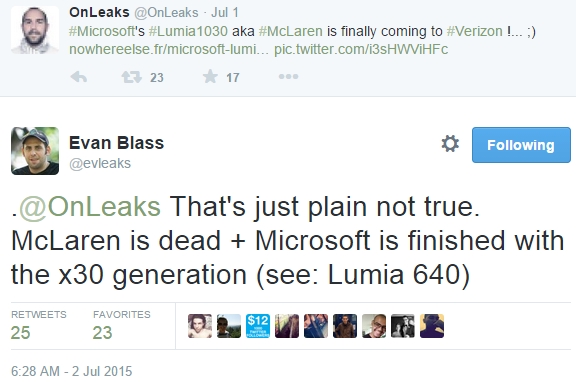 @evleaks: Lumia 1030 