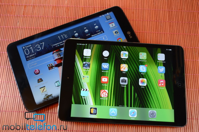 - iPad mini Retina  LG G Pad 8.3