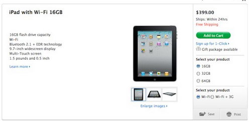 Apple iPad   $100