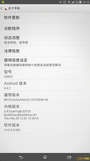   Sony Xperia Z Ultra   Android 4.4.2