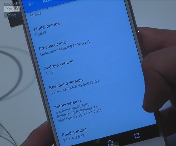 Sony Xperia Z3  Android Lollipop   