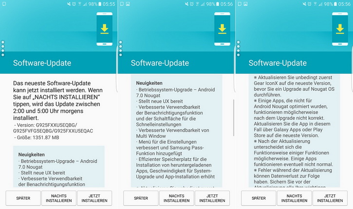 Samsung Galaxy S6  S6 edge  Android 7.0 Nougat