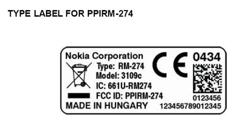 Nokia 3109  FCC