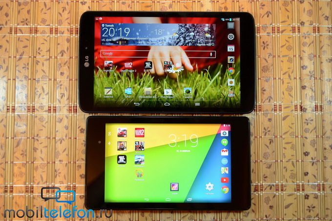 - LG G Pad 8.3  ASUS Nexus 7 2013