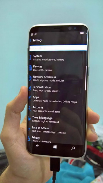 Samsung Galaxy S8  Windows 10 Mobile   ?