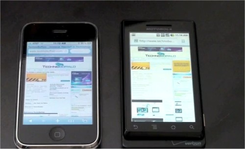 iPhone 3GS  Motorola DROID