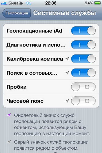 Apple iPhone 4S time zone