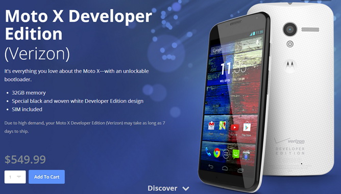 Motorola X Developer Edition 