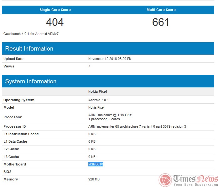    Nokia   Geekbench