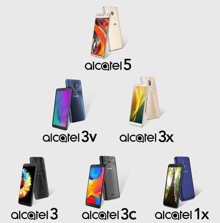 - Alcatel 1X, 3, 3C, 3X, 3V, 5:    