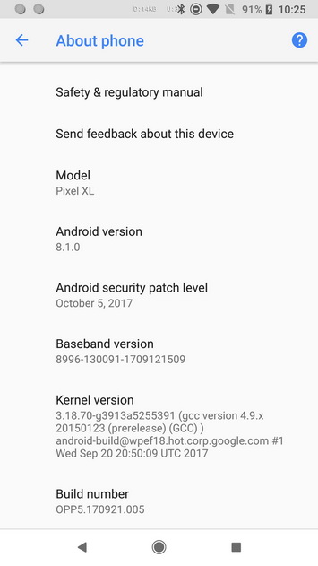 Android 8.1 Oreo Developer Preview   Pixel  Nexus