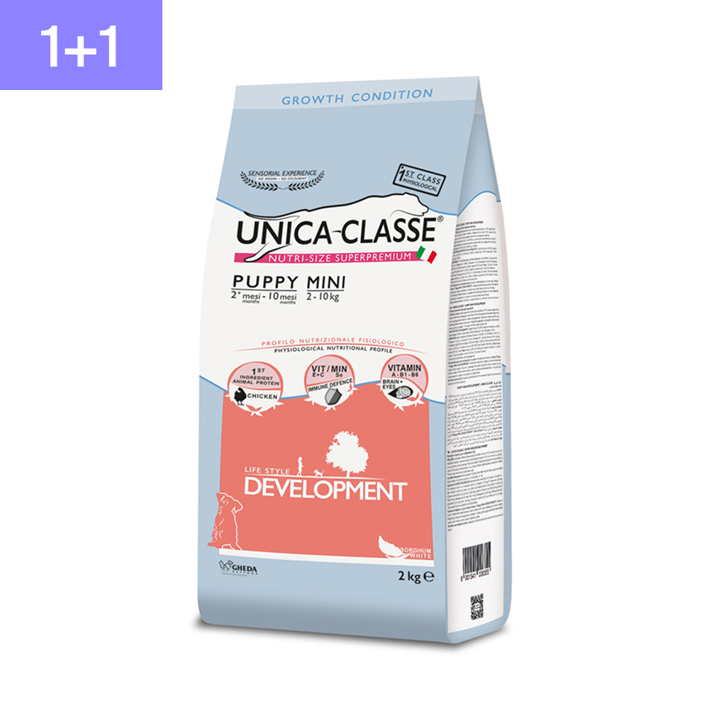 UNICA Classe Puppy Mini Development Сухой корм для щенков мелких пород, с курицей, 2 кг
UNICA Classe Puppy Mini Development Сухой корм для щенков мелких пород, с курицей, 2 кг