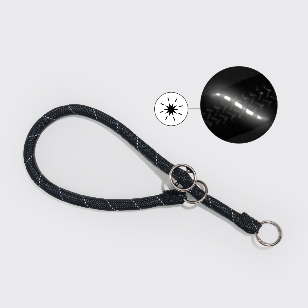Rungo Ошейник-полуудавка для собак Noose Reflect, обхват шеи 50 см, ширина 1,3 см, черный
Rungo Ошейник-полуудавка для собак Noose Reflect, обхват шеи 50 см, ширина 1,3 см, черный