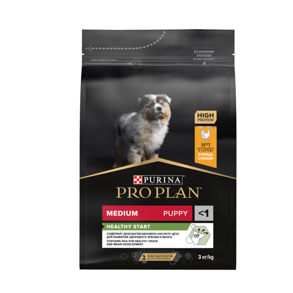 ProPlan Healthy Start Сухой корм для щенков средних пород, с высоким содержанием курицы, 3 кг
ProPlan Healthy Start Сухой корм для щенков средних пород, с высоким содержанием курицы, 3 кг