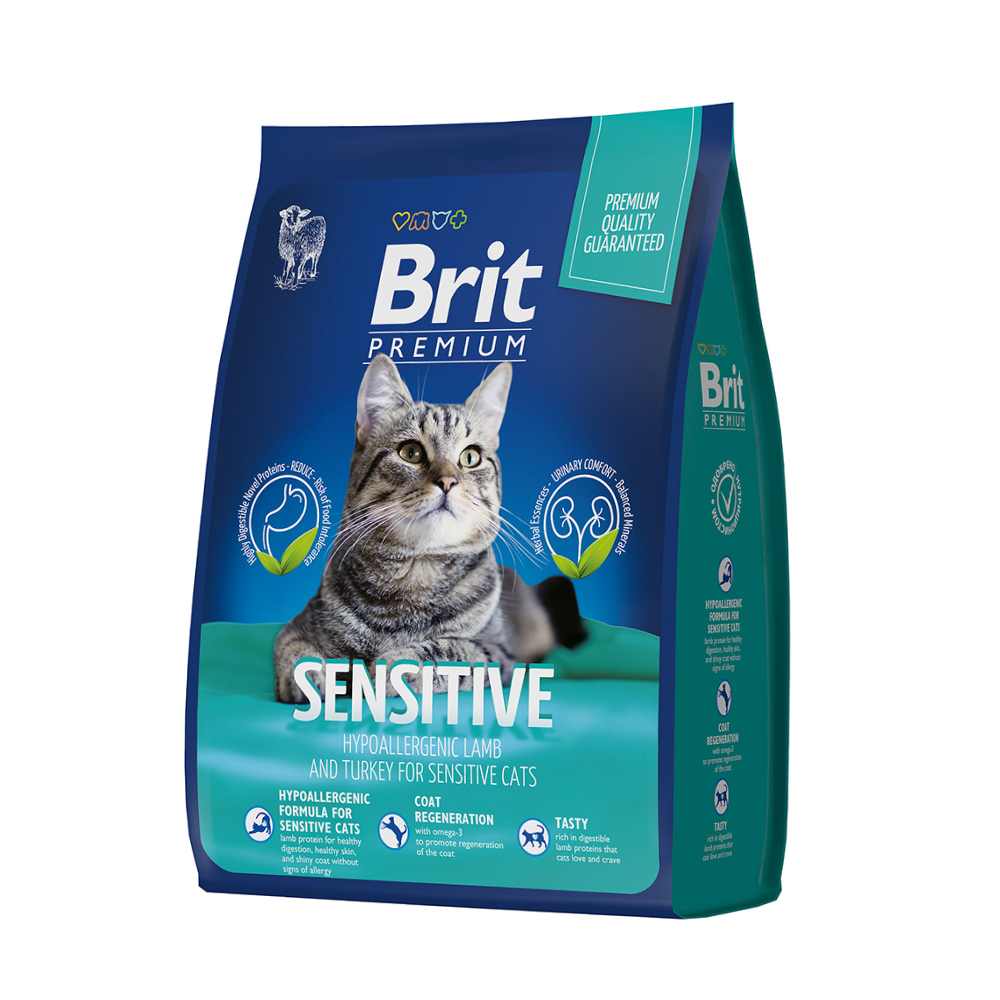 Brit Premium Cat Sensitive Сухой корм для кошек с чувствительным пищеварением, с ягненком и индейкой, 8 кг
Brit Premium Cat Sensitive Сухой корм для кошек с чувствительным пищеварением, с ягненком и индейкой, 8 кг