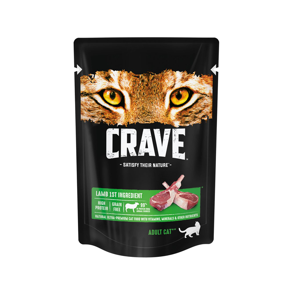 Crave Влажный корм (пауч) полнорационный для кошек всех пород старше 1 года, с ягненком, 70 г
Crave Влажный корм (пауч) полнорационный для кошек всех пород старше 1 года, с ягненком, 70 г