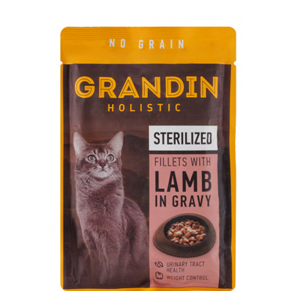 Grandin Влажный корм (пауч) для стерилизованных кошек, кусочки с ягненком в соусе, 85 гр.
Grandin Влажный корм (пауч) для стерилизованных кошек, кусочки с ягненком в соусе, 85 гр.