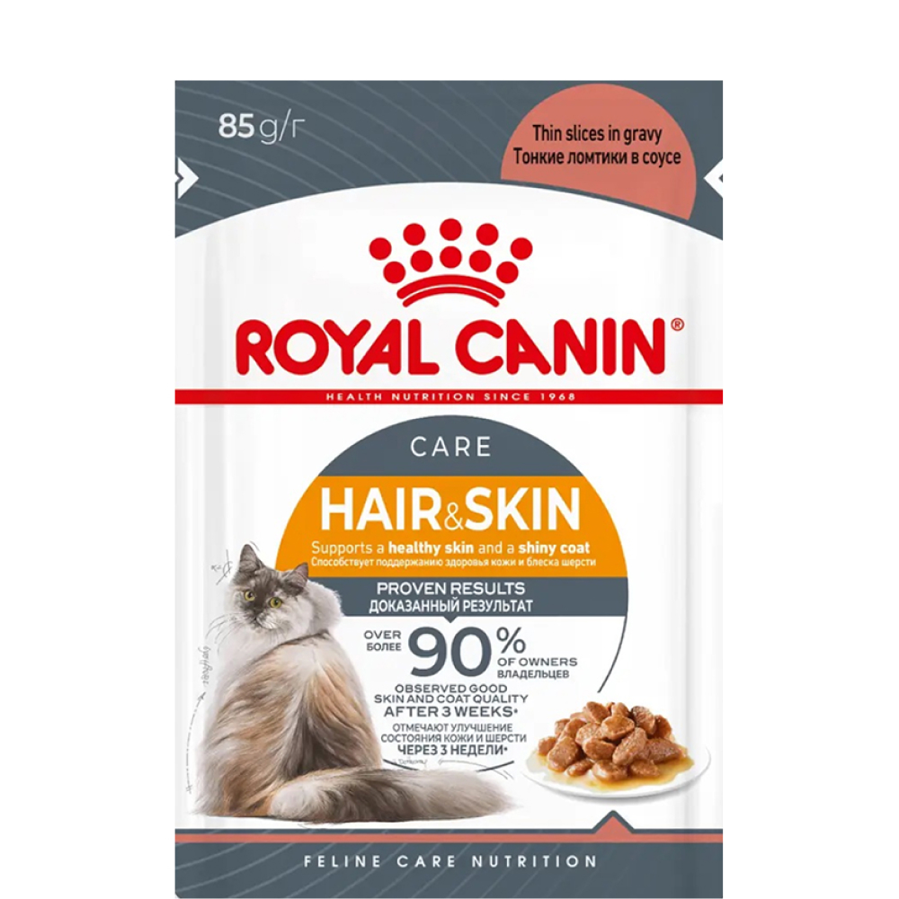 Royal Canin Intense Beauty Care Влажный корм (пауч) для поддержания здоровья кожи и блеска шерсти кошек, тонкие ломтики в соусе, 85 гр.
Royal Canin Intense Beauty Care Влажный корм (пауч) для поддержания здоровья кожи и блеска шерсти кошек, тонкие ломтики в соусе, 85 гр.