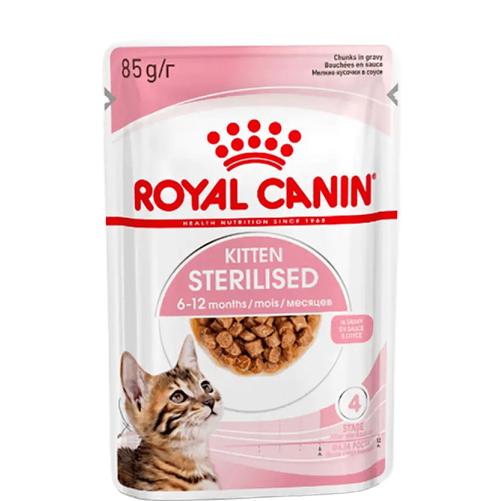 Royal Canin Kitten Sterilised Влажный корм (пауч) для кастрированных и стерилизованных котят, в соусе, 85 гр.
Royal Canin Kitten Sterilised Влажный корм (пауч) для кастрированных и стерилизованных котят, в соусе, 85 гр.