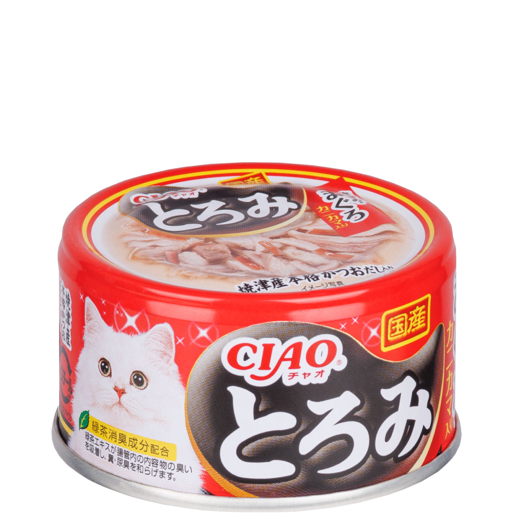 INABA CIAO Влажный корм (консервы) для кошек, куриное филе и тунец магуро с сурими в бульоне, 80 гр.
INABA CIAO Влажный корм (консервы) для кошек, куриное филе и тунец магуро с сурими в бульоне, 80 гр.