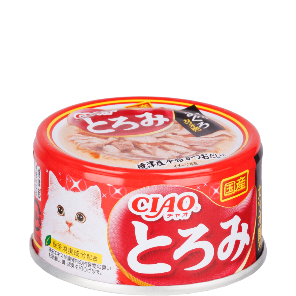 INABA CIAO Влажный корм (консервы) для кошек, куриное филе и тунец магуро с кацуобуси в бульоне, 80 гр.
INABA CIAO Влажный корм (консервы) для кошек, куриное филе и тунец магуро с кацуобуси в бульоне, 80 гр.