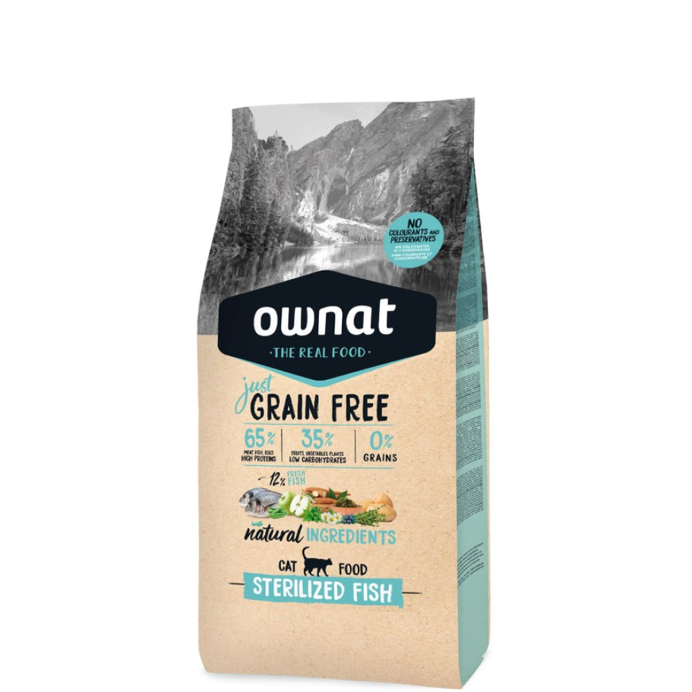 Ownat Adult Sterilized Grain Free Just Сухой корм беззерновой для стерилизованных кошек, с рыбой, 1 кг
Ownat Adult Sterilized Grain Free Just Сухой корм беззерновой для стерилизованных кошек, с рыбой, 1 кг