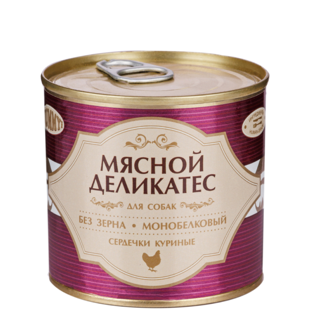 Yummy Влажный корм (консервы) для собак Мясной Деликатес, с натуральными куриными сердечками в желе, 240 гр.
Yummy Влажный корм (консервы) для собак Мясной Деликатес, с натуральными куриными сердечками в желе, 240 гр.