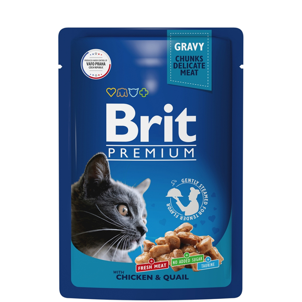 Brit Premium Влажный корм (пауч) для взрослых кошек, с цыпленком и перепелкой в соусе, 85 гр.
Brit Premium Влажный корм (пауч) для взрослых кошек, с цыпленком и перепелкой в соусе, 85 гр.