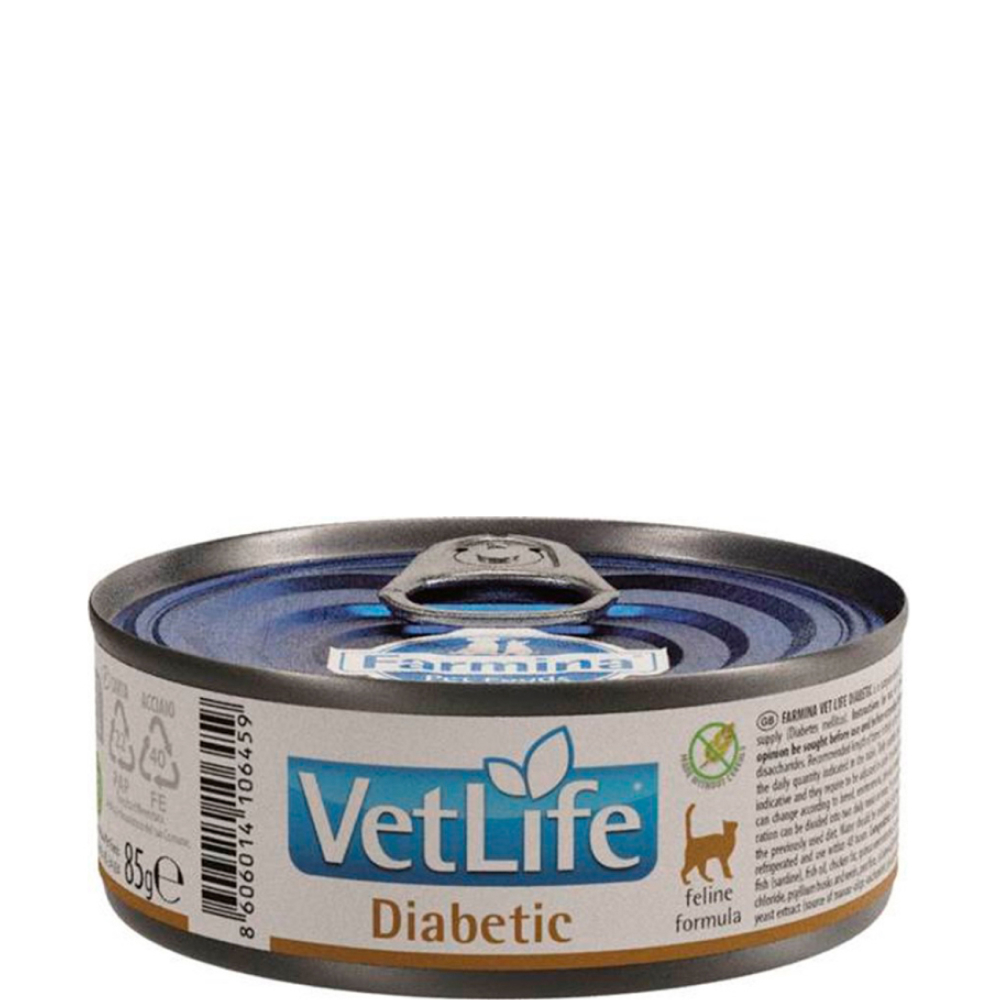 Farmina Vet Life Diabetic Влажный корм (консервы) для кошек при сахарном диабете, 85 гр.
Farmina Vet Life Diabetic Влажный корм (консервы) для кошек при сахарном диабете, 85 гр.