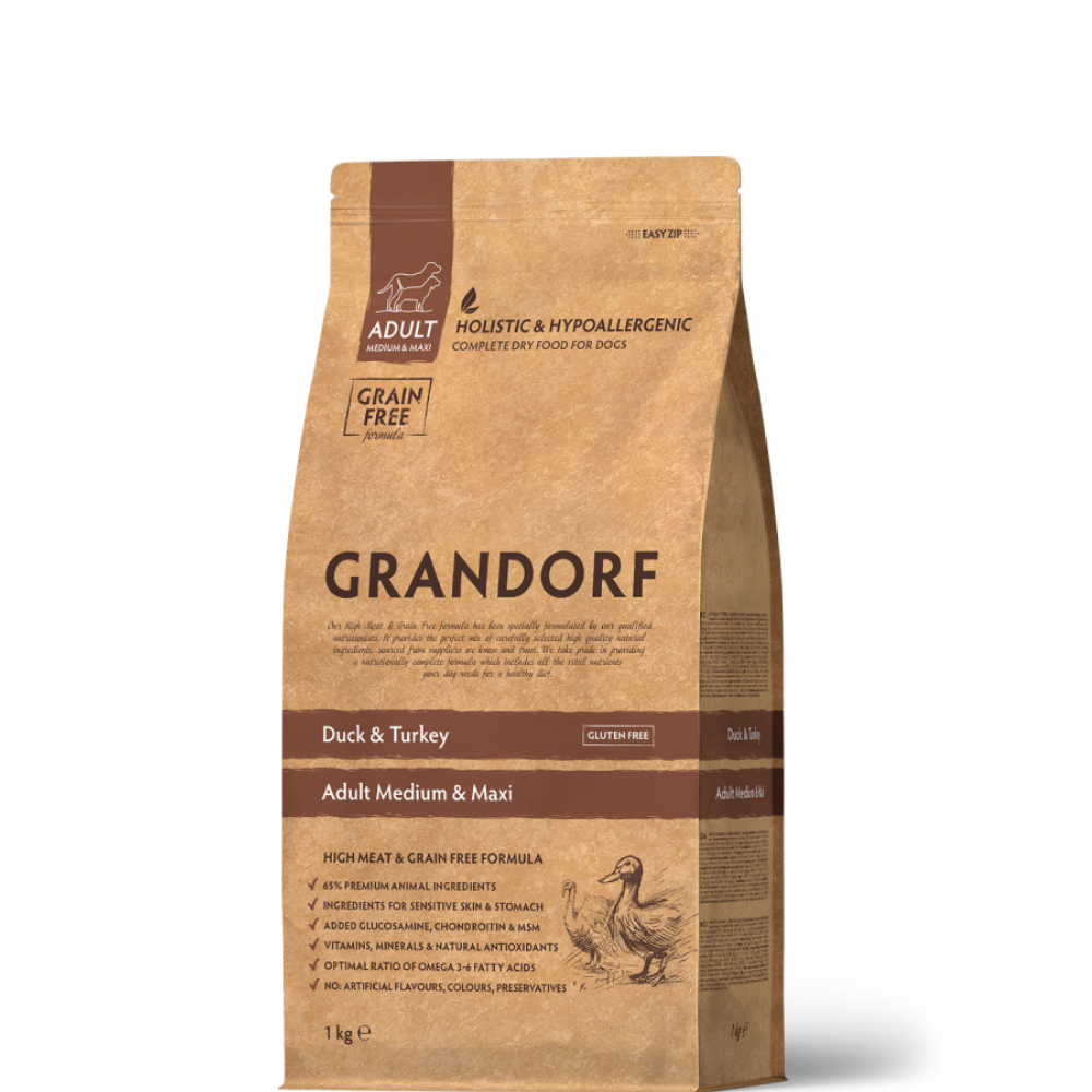 Grandorf Holistic Adult Medium & Maxi Сухой корм для собак средних и крупных пород, с индейкой и уткой, 1 кг
Grandorf Holistic Adult Medium & Maxi Сухой корм для собак средних и крупных пород, с индейкой и уткой, 1 кг