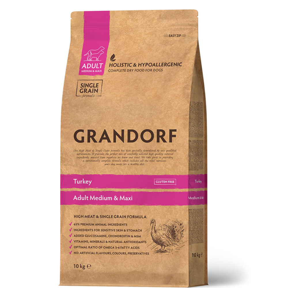 Grandorf Holistic Adult Medium & Maxi Сухой корм для собак средних и крупных пород, с индейкой, 1 кг
Grandorf Holistic Adult Medium & Maxi Сухой корм для собак средних и крупных пород, с индейкой, 1 кг