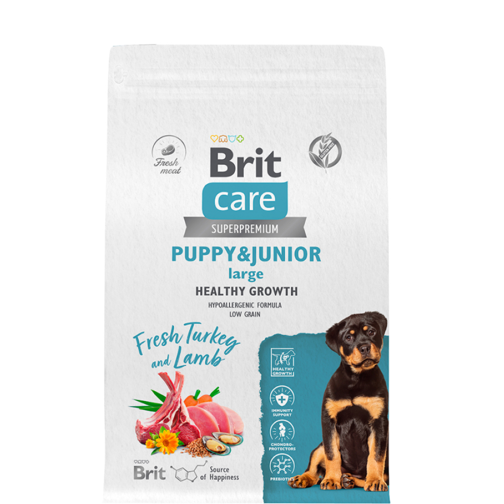Brit Care Puppy and Junior Сухой корм для щенков крупных пород, с индейкой и ягненком, 3 кг
Brit Care Puppy and Junior Сухой корм для щенков крупных пород, с индейкой и ягненком, 3 кг