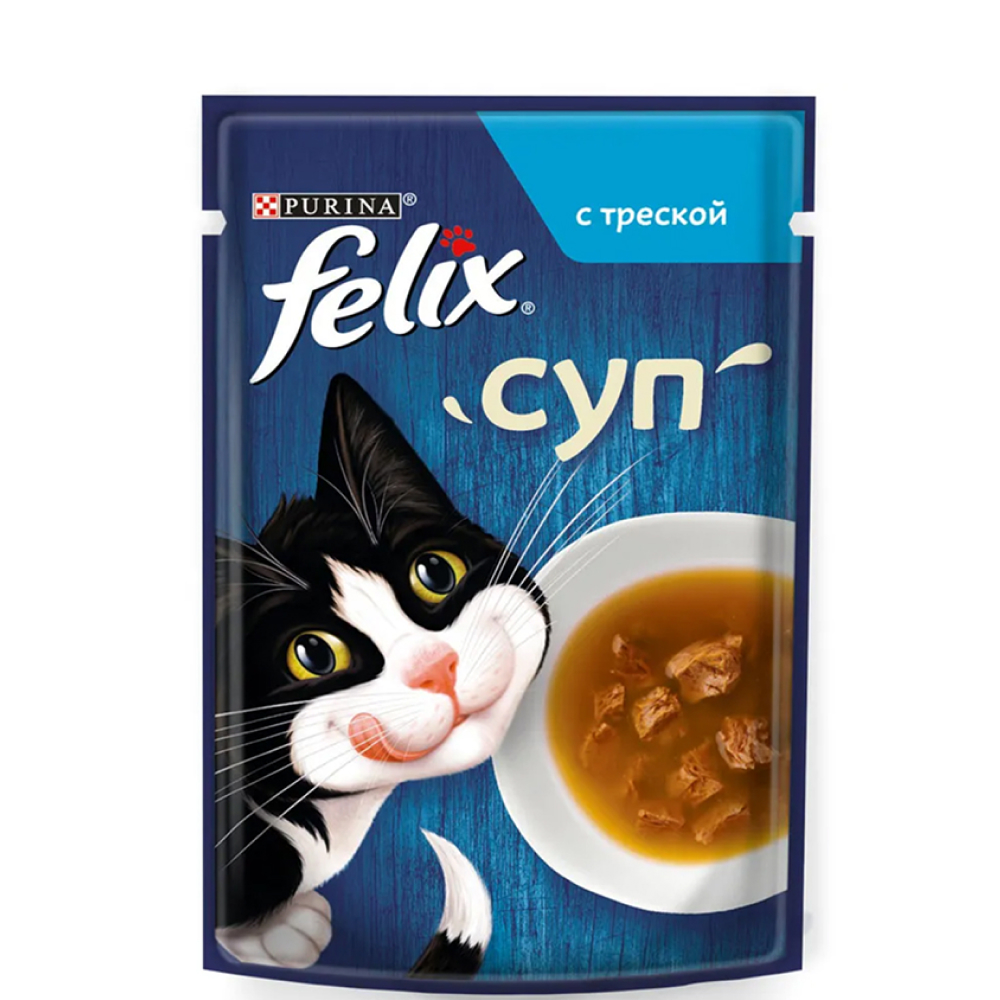 Felix Влажный корм (пауч) для взрослых кошек, с треской в соусе, 48 гр.
Felix Влажный корм (пауч) для взрослых кошек, с треской в соусе, 48 гр.